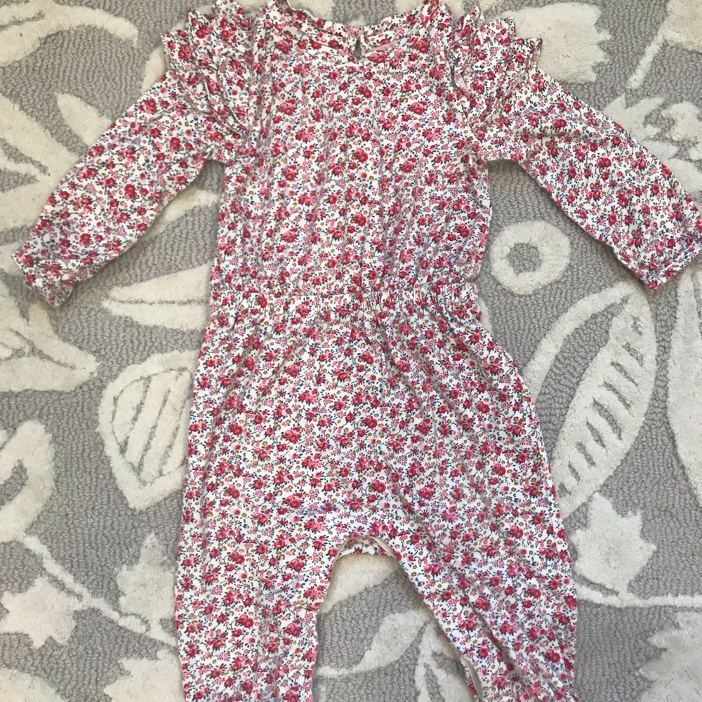 Baby Gap floral jumpsuit